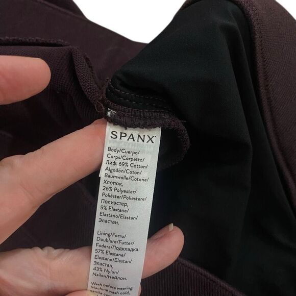 SPANX XL maroon  jeans high waist ankle - Picture 5 of 8
